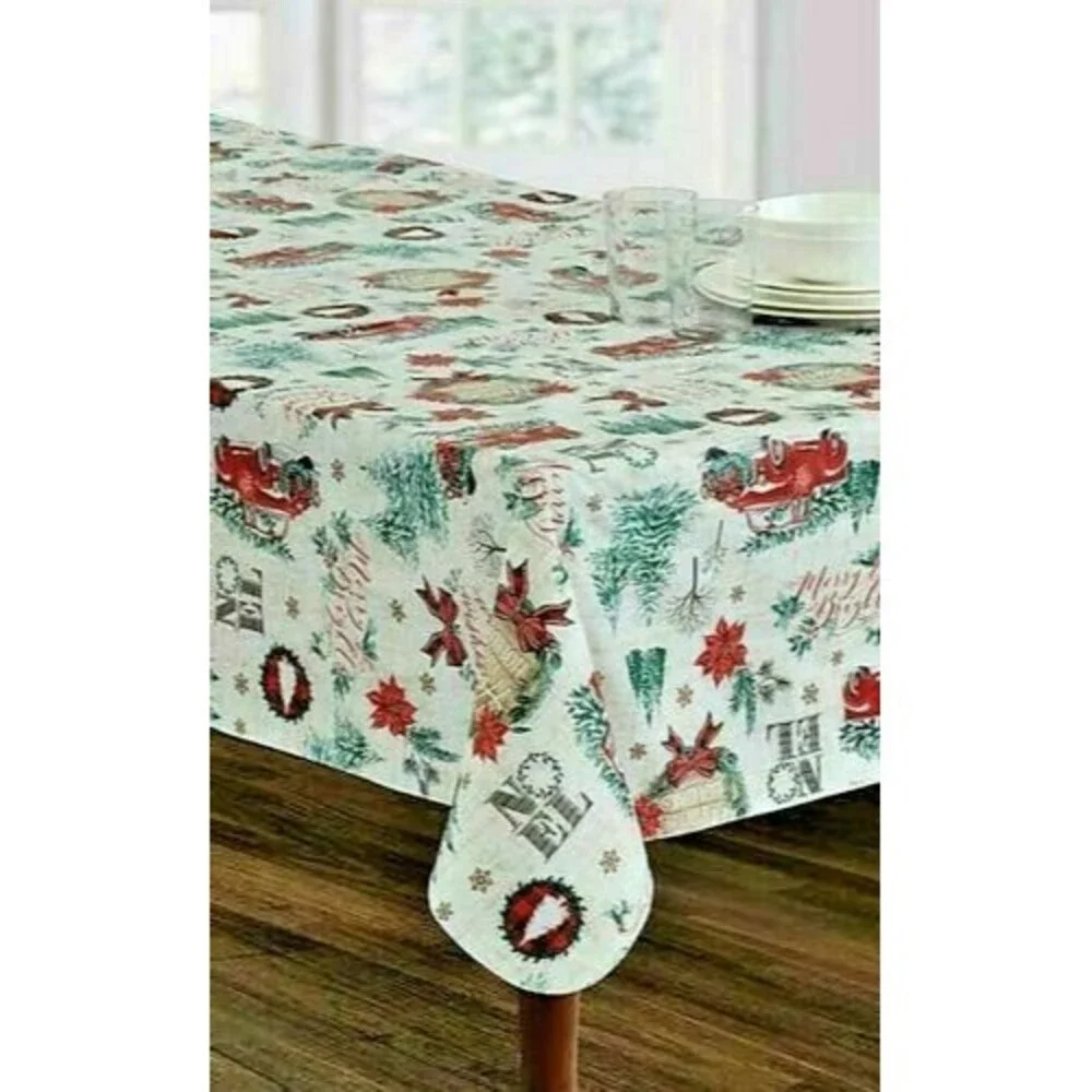 Christmas Vinyl Heavyweight Tablecloth 70